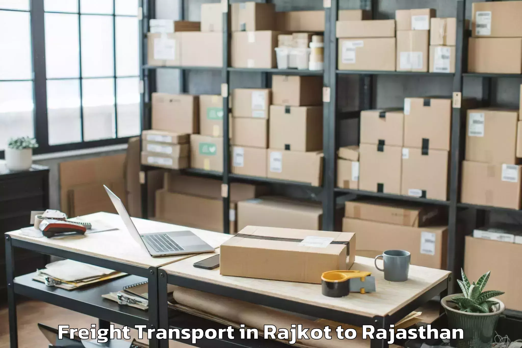 Book Your Rajkot to Jecrc University Jaipur Freight Transport Today